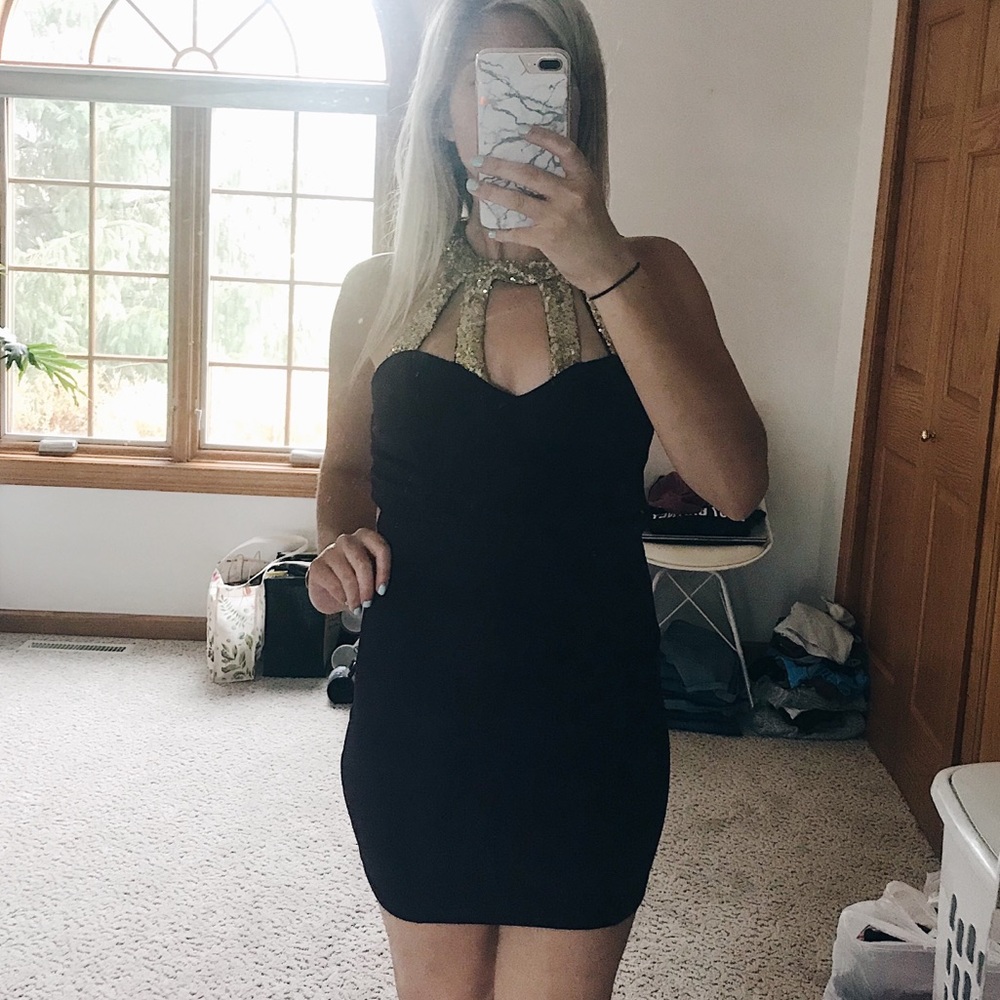 Plum / Gold Formal dress